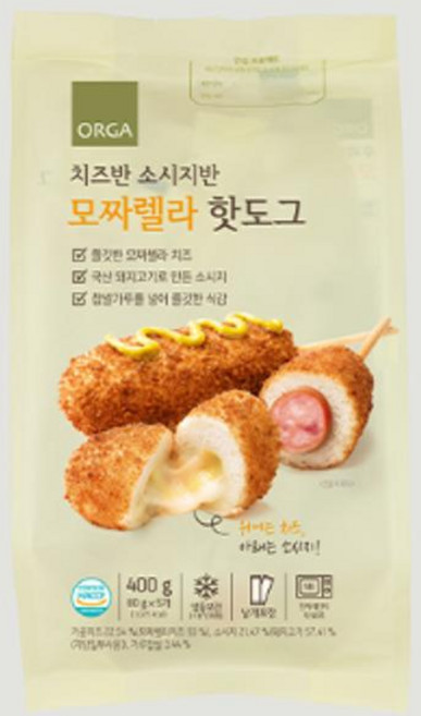 풀무원 우리밀 모짜렐라 핫도그 400g 1개