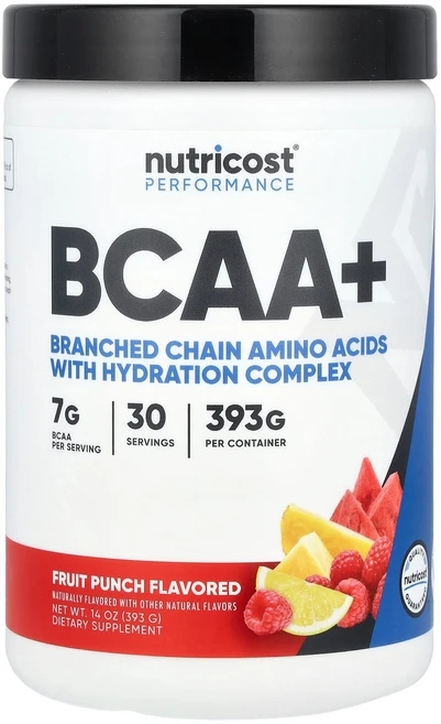 뉴트리코스트 Nutricost 운동 능력 BCAA+ 과일 펀치 393g14oz124540원산지:기타, 1 - 쿠팡