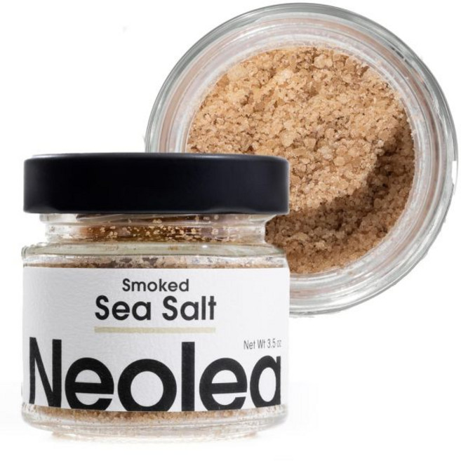 Neolea 훈제 훈연 소금 스모크 솔트 네올리아 플레이크 그리스산 베이킹 요리 마무리 채소 파스타 토핑용 플뢰르 드 셀 소 딥 스프레드와 잘 어울림 3.5 OZ 100g