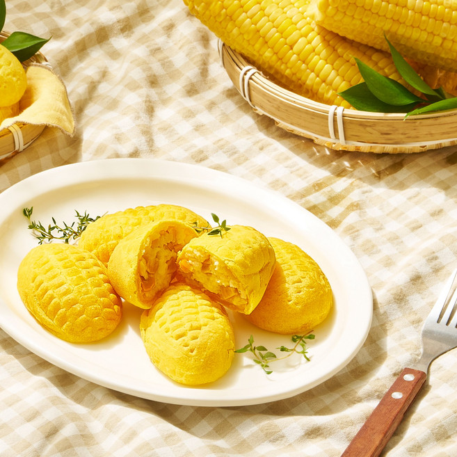 알앤알 콘치즈 옥수수빵 생지, 2개, 350g