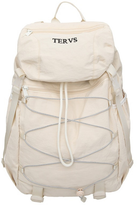 TERVS 輕便戶外登山包 大容量休閒雙肩後背包, 白色
