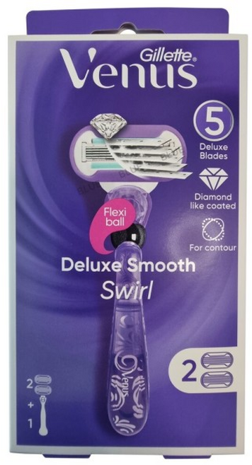 질레트 비너스 스월 여성용 제모기 (면도기 1 + 면도날 2), 1개