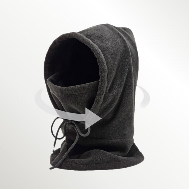 생활캡틴의 겨울 방한 바라클라바 얼굴막아 방한용품 겨울 후리스후드넥워머, 레알그레이
