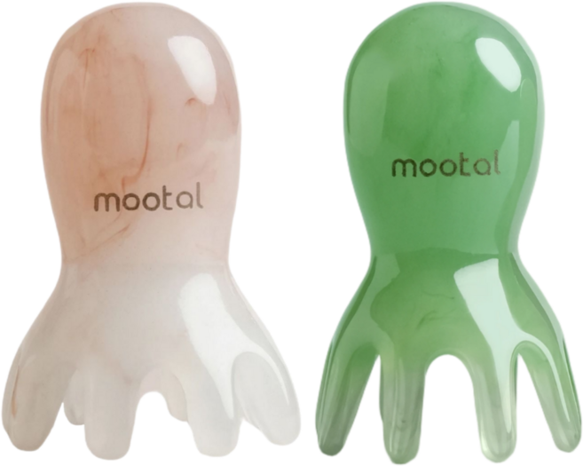 무탈 두피괄사 머리 승모근 지압 마사지기 1+1, 크림1개 + 딥그린1개, 2개