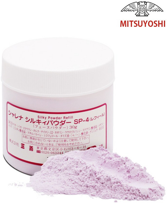 미쯔요시 정품 실키 파우더 리필, SP-4 (투명 파스텔 연보라), 1개입, 1개
