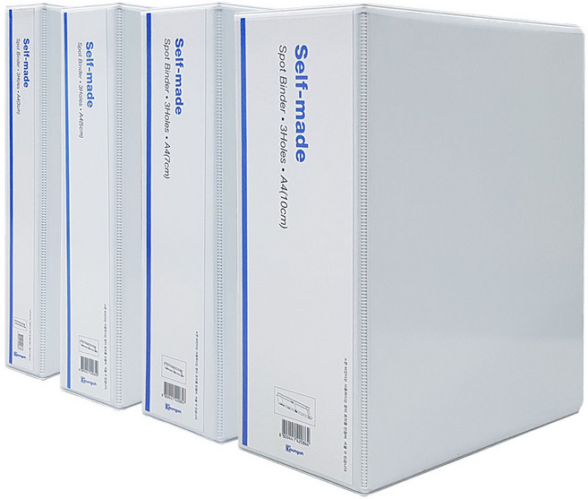 백색 투명 3공 사다리바인더 A4, 1개, 7cm