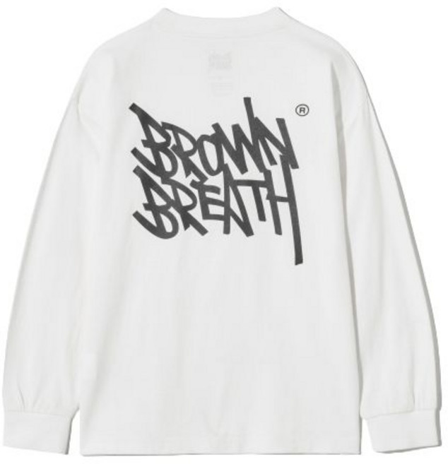 국내매장제품 BROWNBREATH KIDS 브라운브레스 키즈 롱슬리브 KIDS TAG LONGSLEEVE - WHITE 395286