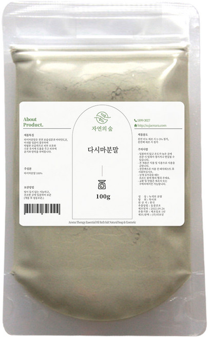 자연의숲 수제나라 다시마분말 다시마가루 천연분말 천연팩, 100g, 1개