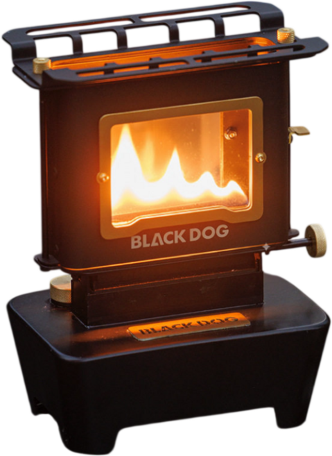 캠핑 휴대용 오일 램프 빈티지 감성 조명 불멍 블랙독 레트로 등유램프 스토브 수납가방 포함, 1개, 블랙