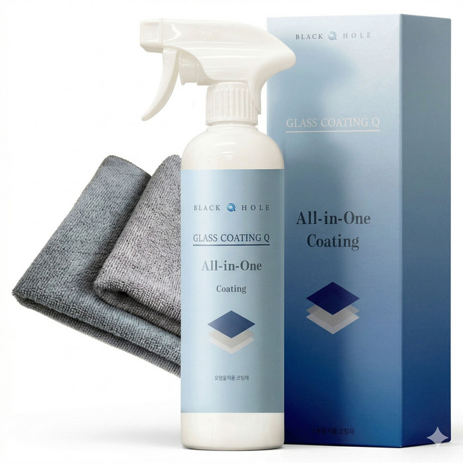 블랙홀 글라스 코팅큐 + 클리너타올 2매증정, 1개, 500ml