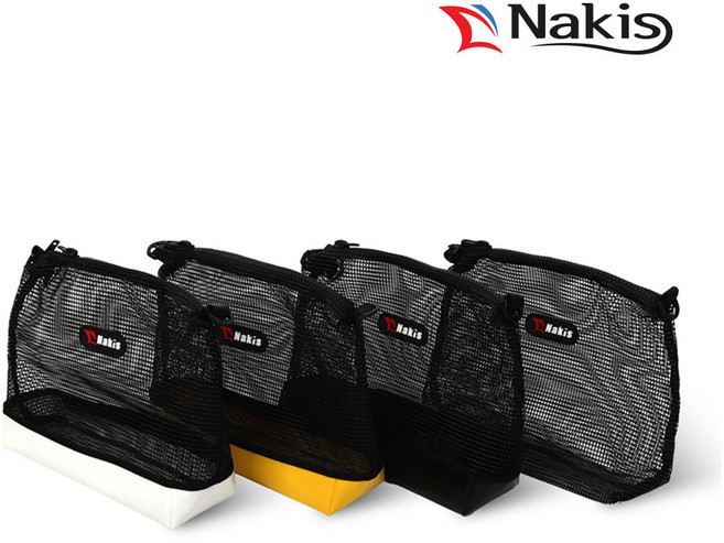 나키스 프리다이빙 세척망 nk788 건조망 메쉬망 pvc코팅 채집망 조과망, 1개, 블랙+옐로우