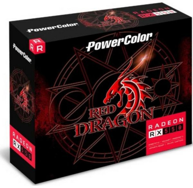 파워컬러 AMD 라데온 550 2GB GDDR5 저전력 그래픽 카드, 550 Red Dragon