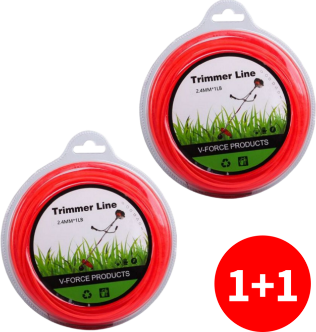 한솔템 1+1 고강도 예초기 줄날 2.4mm 75M, 2개