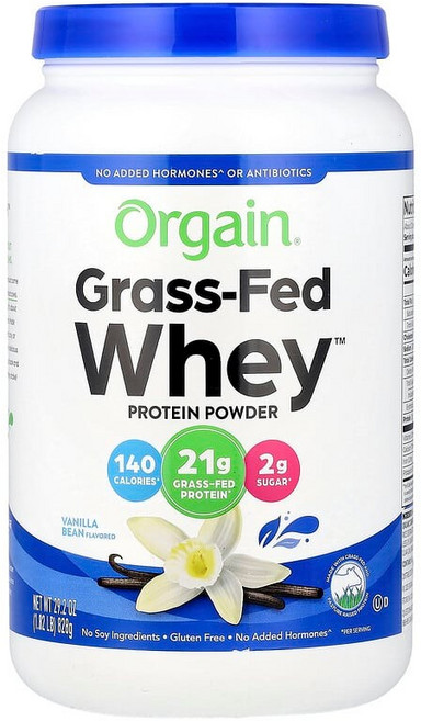 올게인 프로틴 쉐이크 Grass Fed Whey 단백질 파우더 바닐라빈 드링크 분말828g, 1개, 828g, 1개