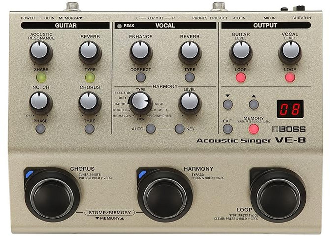 BOSS VE-8, 상세페이지 참조