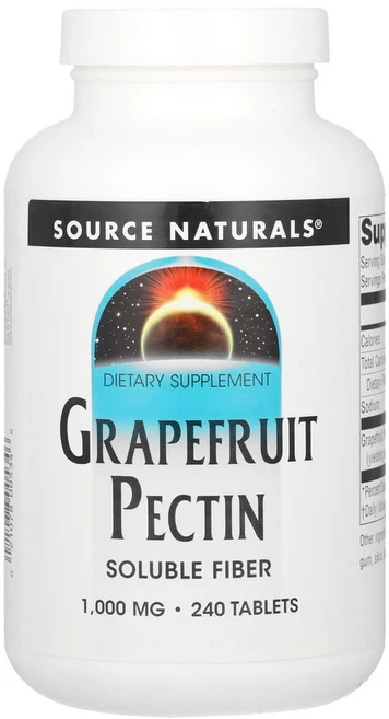소스 네츄럴 자몽 펙틴 1000mg 240정 감귤류 시트러스 수용성 섬유질 효능, 1개 - 쿠팡