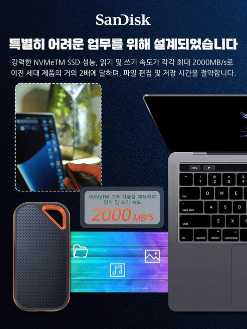 휴대용 외장 하드 드라이브 고속 하드 드라이브 업그레이드 외장 하드 드라이브, 4TB, 블랙 레드