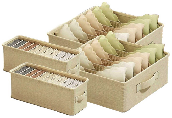 레디박스 프리미엄 서랍 속옷 양말 정리 수납함 6칸+11칸 세트, 2세트, 베이지