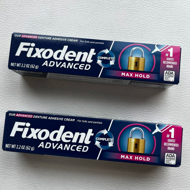 Fixodent 의치 4개입, C. 2x2x62g