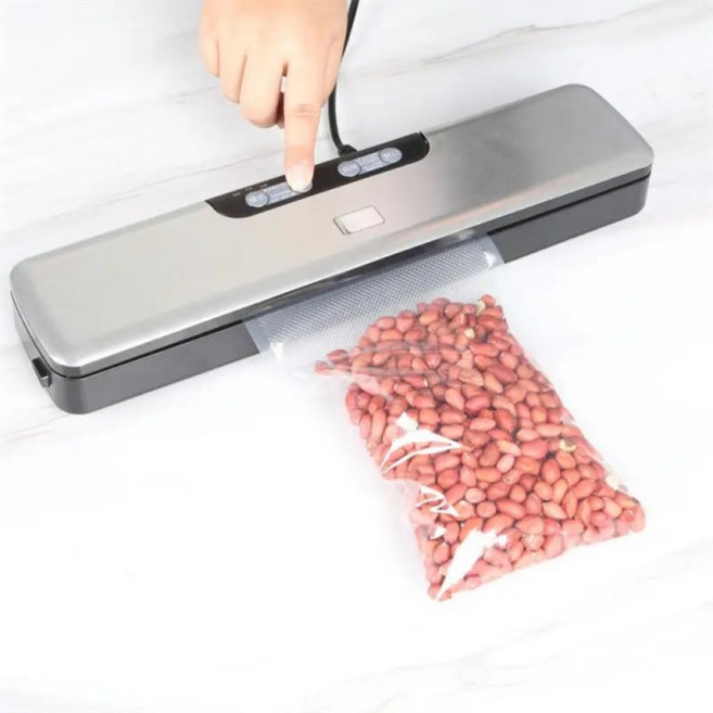 가정용 주방 식품 보존 백 전기 진공 식품 밀봉 포장기, 01 Gray