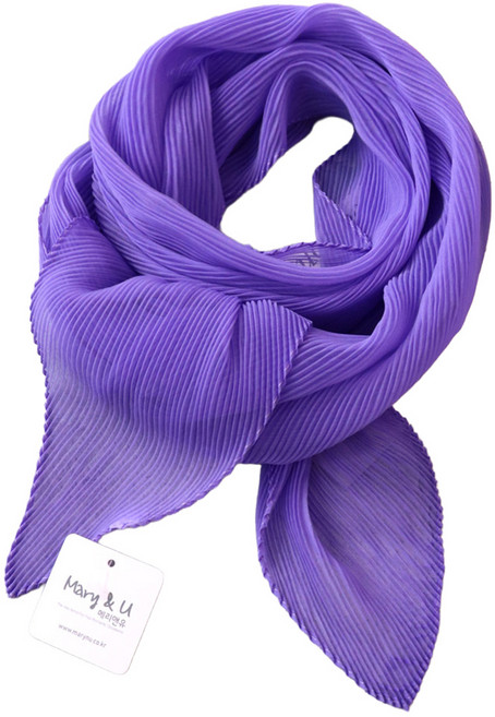 메리앤유 실키 플리츠 쁘띠 미니 주름 스카프