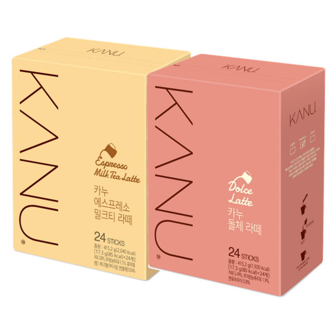 카누 밀크티라떼 24T + 돌체라떼 24T, 24개입, 1개, 17.3g