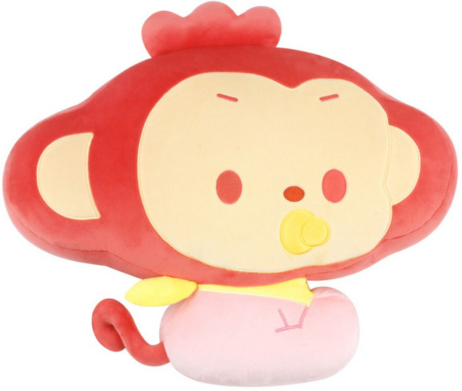 [돌앤돌스] 핑크퐁 베이비 라인쿠션_포키-캐릭터쿠션 낮잠베개 등쿠션 소파쿠션 봉제인형 인형선물 인테리어소품, 1개