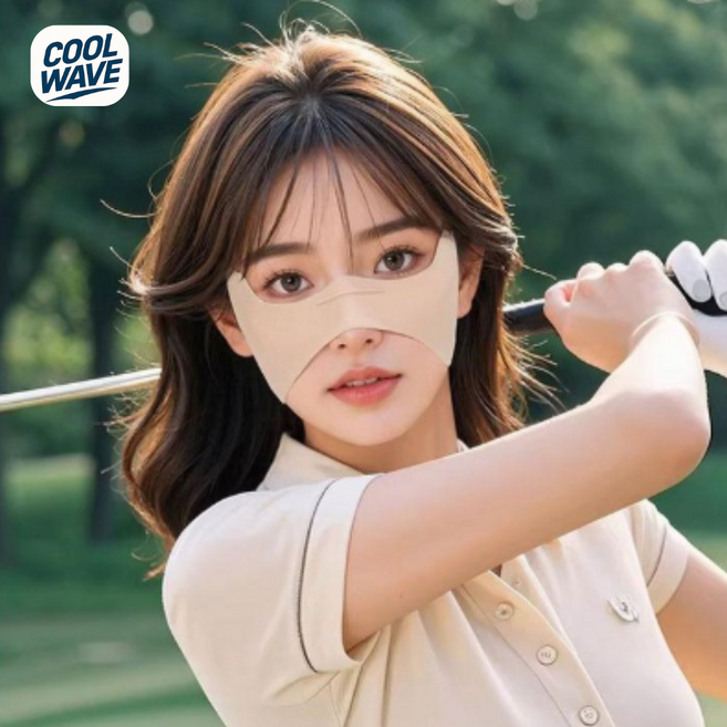 쿨웨이브 자외선골프마스크 숨쉬는 나비 쿨링 마스크 눈밑 광대 자외선 차단 골프 패치 (2P세트), 스킨, 2개