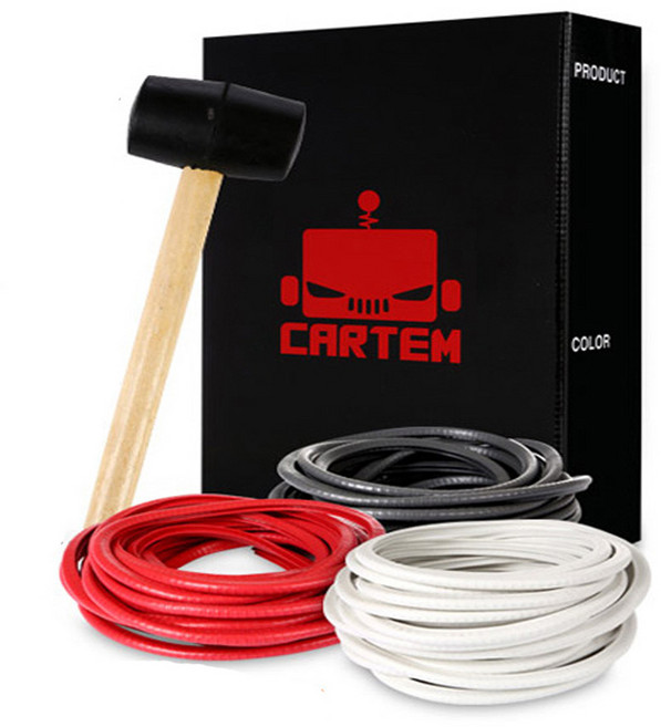 스텐레스 도어몰딩가드 10M 고무망치증정 풍절음 ef nf yf lf dn8 소나타 뉴라이즈 i30 i40 그랜드스타렉스, 스텐레스 도어몰딩(10M)+고무망치-실버