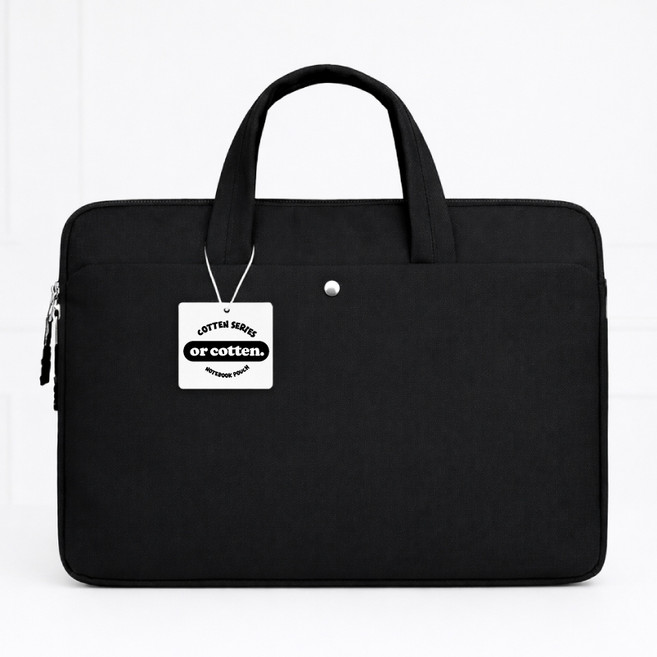 오어코튼 초경량 슬림 노트북 가방, 1개, 에센셜 블랙