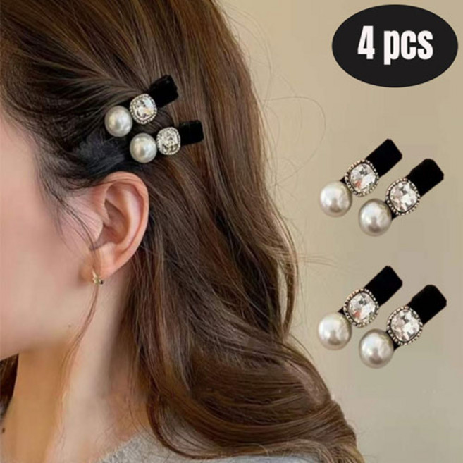 공주마마 진주큐빅미니집게핀[4개세트]