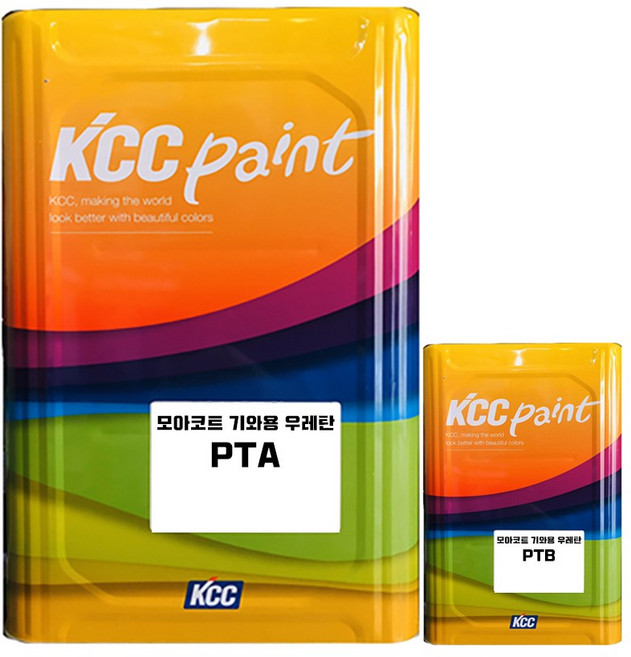 KCC 모아코트 기와용 슬레이트 우레탄 페인트 16L / 청 회 녹 적갈 오렌지색, 1개