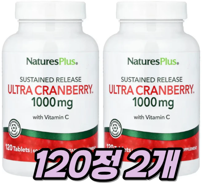 네이쳐스플러스 Ultra 크렌베리 1000mg 120정, 2개 - 쿠팡