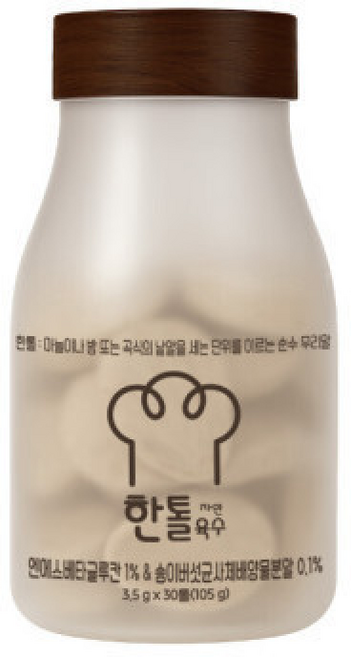 한톨육수 / 30톨 (분) 간편 코인육수 베타글루칸 송이균사체배양분말 프리미엄 원료, 1개, 3.5g