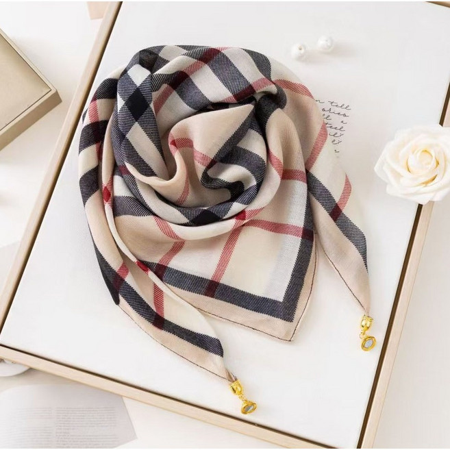 JANE 여성 쁘띠 사각 스카프 2종 세트