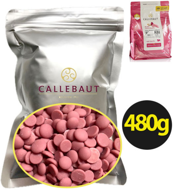 [벨기에산]칼리바우트 루비 커버처 초콜릿 깔리바우트 깔레바우트 깔렛 과일초콜릿 분홍초코 루비초코, 1개, 480g