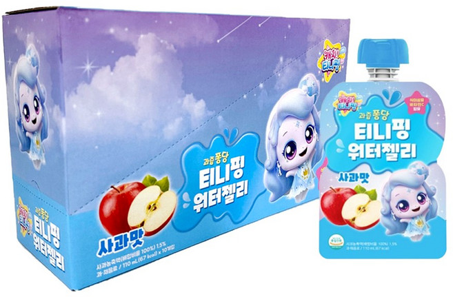 푸드웰 캐치티니핑 티니핑 워터젤리 사과맛 110mlX10개입, 110ml