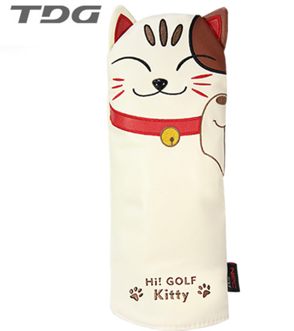 [티디지] Hi Lucky Kitty 럭키 키티 골프 헤드 커버 우드, 단품, 1개