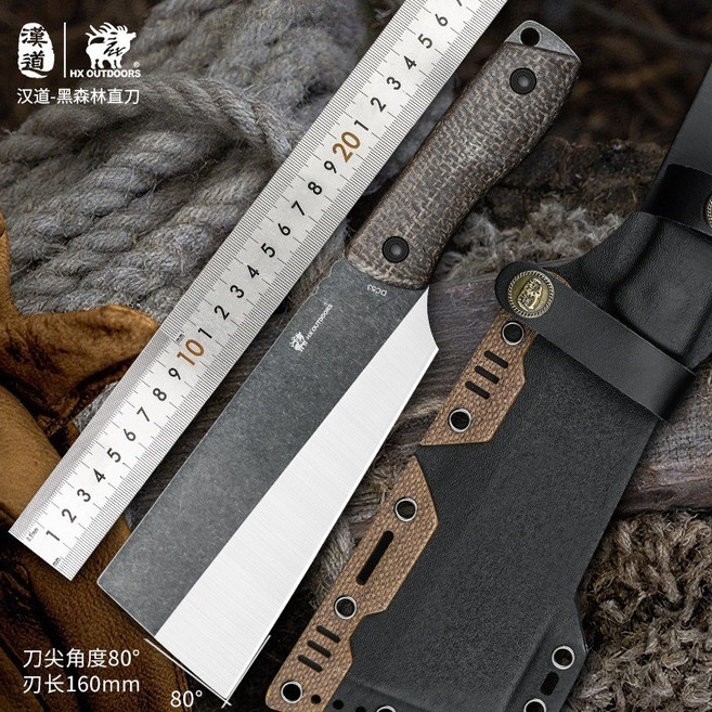 【山道具屋】漢道 HX OUTDOORS 黑森林 DC-53 超厚刃破壞柴刀/碎骨刀/求生開山刀, 1個, 黑森林柴刀