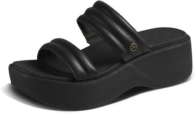 REEF Lofty Lux Hi Women's Fashion Platform Sandal Soft Molded Footbed Black 11