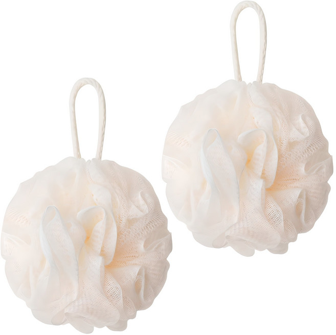 페르노엘 촘촘하고 부드러운 걸이형 버블 샤워볼 세트, 아이보리, 2개입, 1개