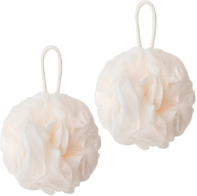 페르노엘 촘촘하고 부드러운 걸이형 버블 샤워볼 세트, 아이보리, 2개입, 1개 - 쿠팡