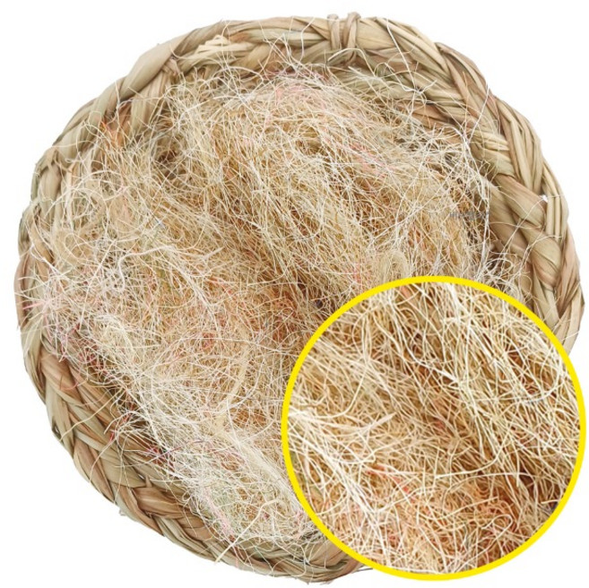 핀치새 번식 항아리 접시 둥지 베딩 둥지풀 문조 카나리아, 1개