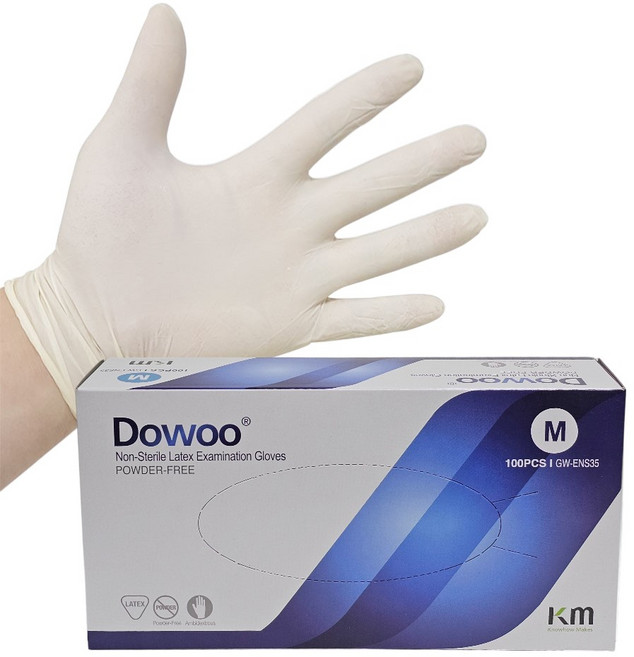 도우 라텍스 PF 의료용 장갑 사이즈(S) 100매입 파우더프리 검사장갑, 1개