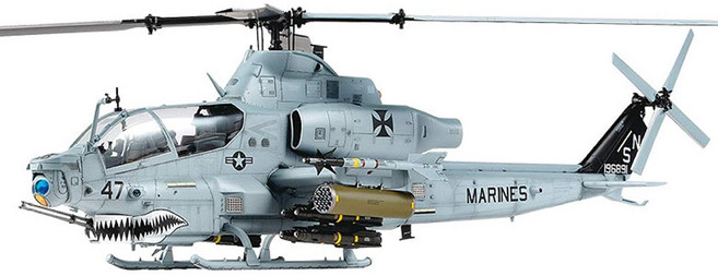아카데미과학 미해병대 AH-1Z 샤크 마우스 프라모델 헬리콥터, 1개