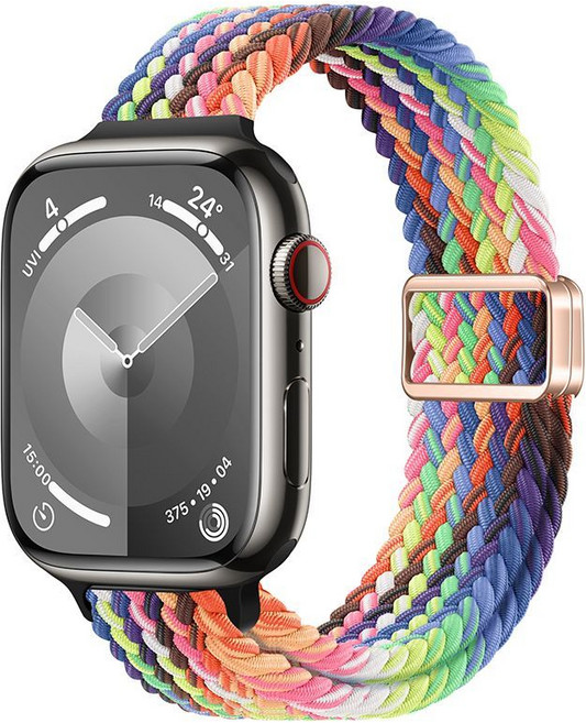 Fegwilde 애플워치 호환 슬림 마그네틱 브레이드 스포츠 루프 스트랩11 10 9 8 7 6 5 4 3 2 1 SE2/3 Ultra2/3, 뉴 프라이드