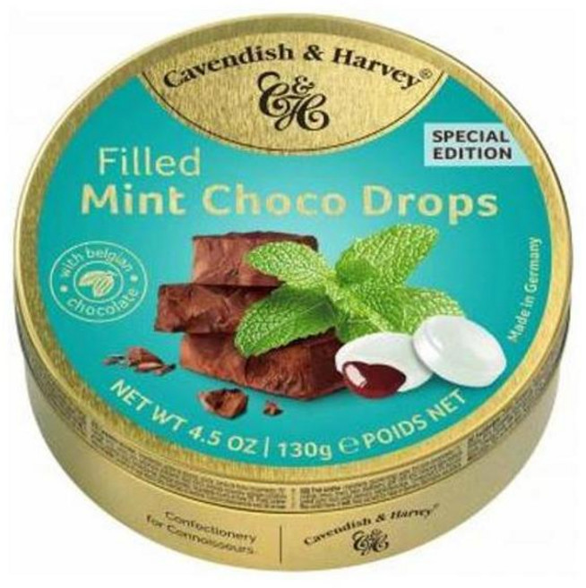 Cavendish & Harvey 캐빈디쉬하비 민트 초코 드롭스 사탕, 6개, 130g