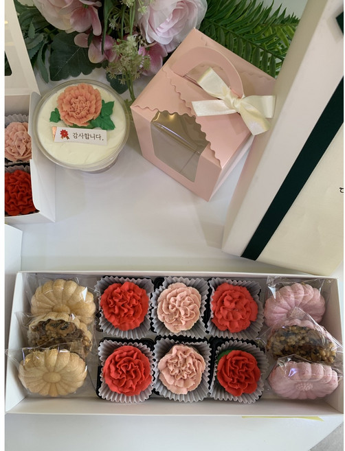 카네이션 앙금쿠키 카네이션쿠키세트 어버이날 스승의날, 1세트, 카네이션앙금쿠키혼합세트