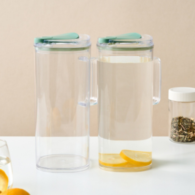 모던하우스 원터치 오픈 트라이탄 냉장고 물병, 초록색, 1.9L, 1세트