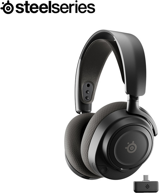 스틸시리즈 Arctis Nova 7 Gen2 [Black or White or Magenta] 듀얼 무선 게이밍 엑박 헤드셋 / 공식 판매점, Black_, ST-61730